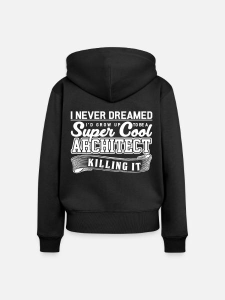Architekt - Frauen Premium Bio Zip Hoodie - Schwarz