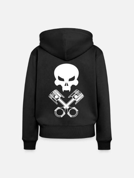 Motorsport - Frauen Premium Bio Zip Hoodie - Schwarz