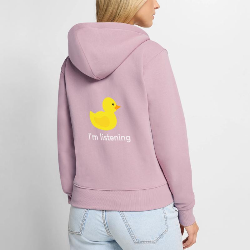 Programmierer Gummiente Debug Frauen Premium Bio Zip Hoodie