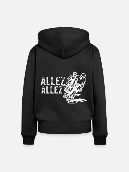 Radsport - Frauen Premium Bio Zip Hoodie - Schwarz