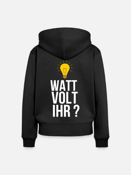 Elektriker - Frauen Premium Bio Zip Hoodie - Schwarz