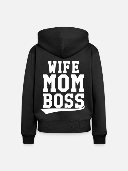 Beste Mama - Frauen Premium Bio Zip Hoodie - Schwarz