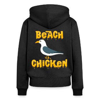 seagulls - Women's Premium Organic Zip Hoodie - black - Back - Julia (174cm)