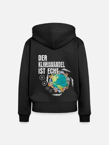Umweltschutz - Frauen Premium Bio Zip Hoodie - Schwarz