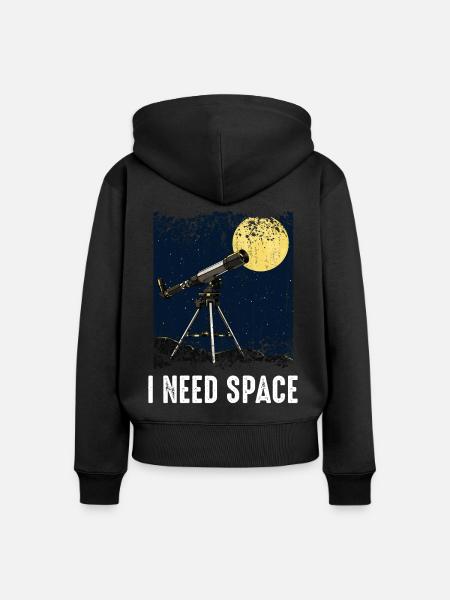 Astronomie - Frauen Premium Bio Zip Hoodie - Schwarz