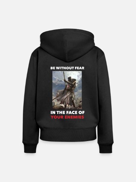 Christentum Geschenk - Frauen Premium Bio Zip Hoodie - Schwarz