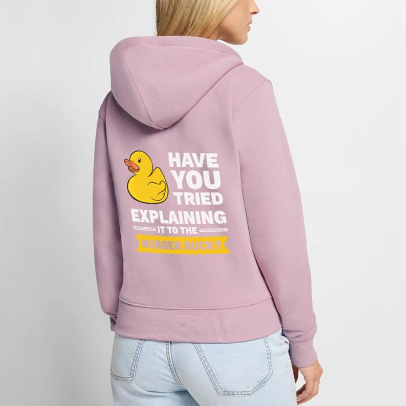 Programmierer Gummiente Debug Frauen Premium Bio Zip Hoodie