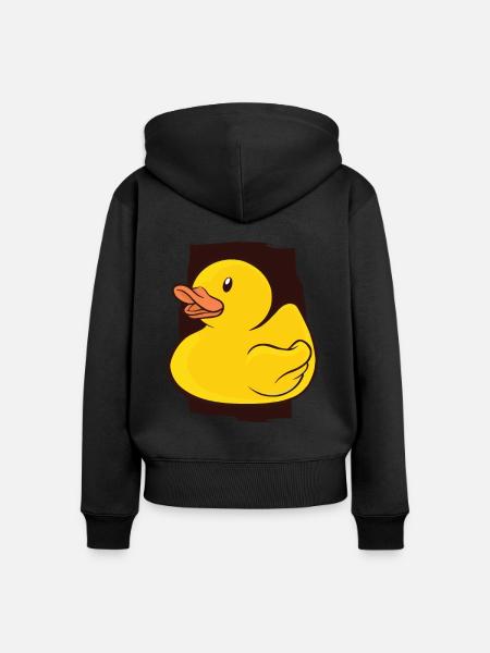 Badeente Gummiente - Frauen Premium Bio Zip Hoodie - Schwarz