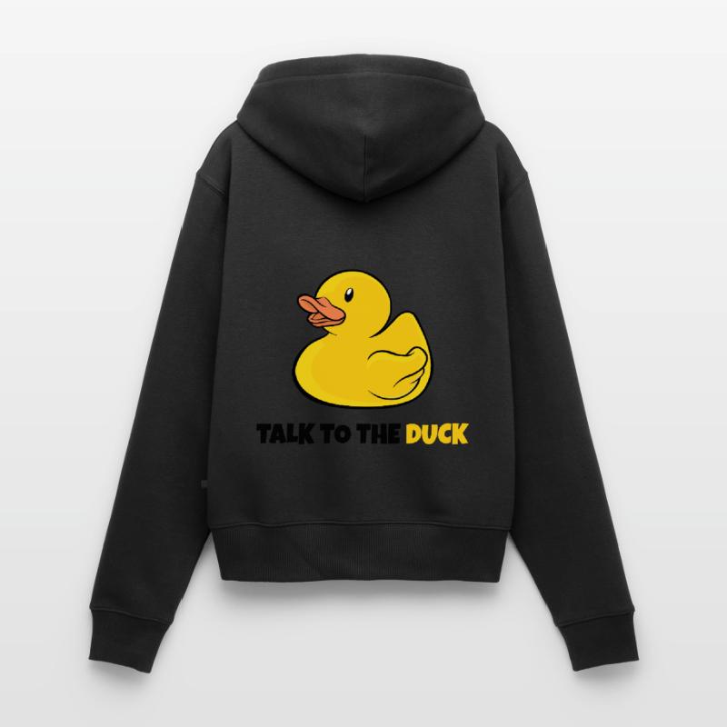 Programmer rubber duck debugging Women's Premium Organic Zip Hoodie