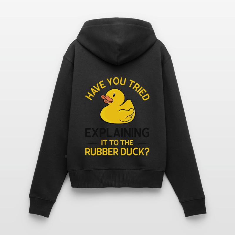 Programmierer Gummiente Debug Frauen Premium Bio Zip Hoodie