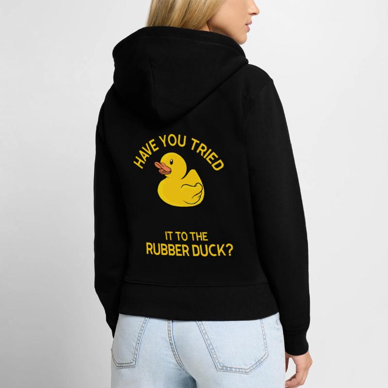 Programmierer Gummiente Debug Frauen Premium Bio Zip Hoodie