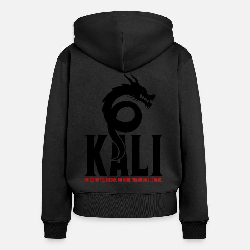 Kali Linux Offensive Security Pentest - Frauen Premium Bio Zip Hoodie - Schwarz