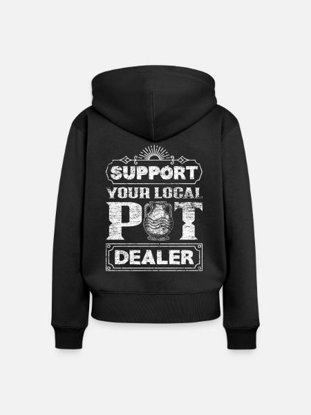 Töpfern - Frauen Premium Bio Zip Hoodie - Schwarz