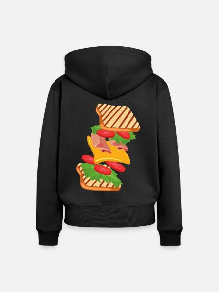 Sandwich - Frauen Premium Bio Zip Hoodie - Schwarz