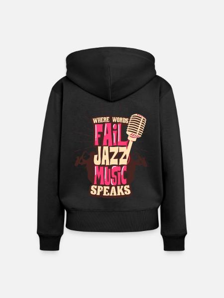 Jazz - Frauen Premium Bio Zip Hoodie - Schwarz
