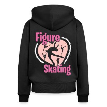 figure skating - Women's Premium Organic Zip Hoodie - black - Back - Julia (174cm)