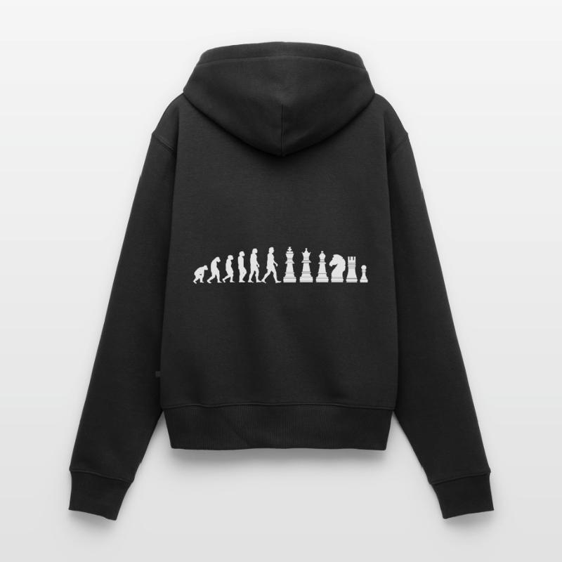 Chess chess player evolution Women's Premium Organic Zip Hoodie