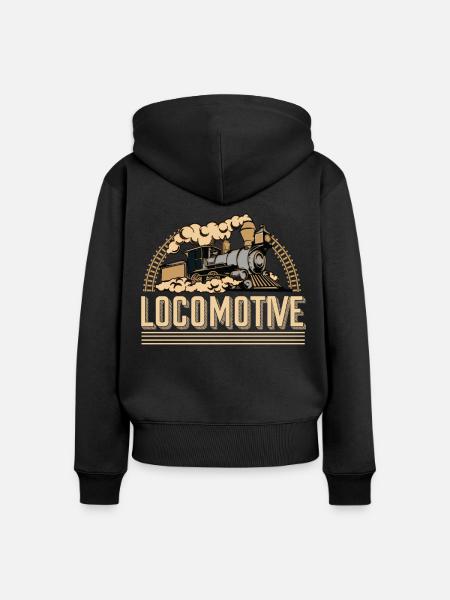 Modelleisenbahn, Modellbau - Frauen Premium Bio Zip Hoodie - Schwarz