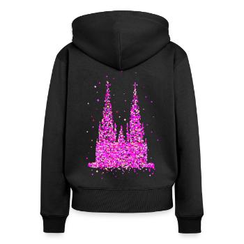 Cologne cathedral - Women's Premium Organic Zip Hoodie - black - Back - Julia (174cm)