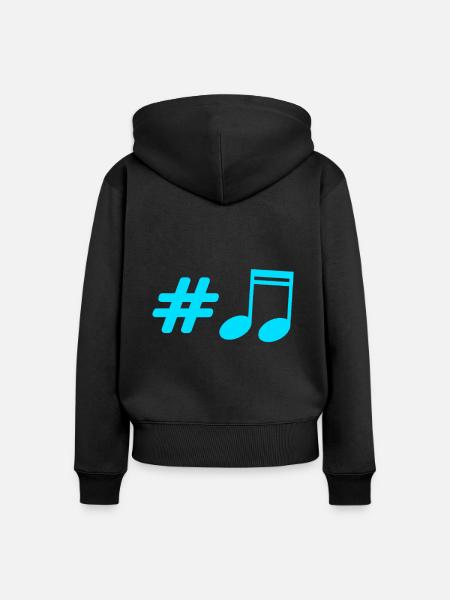 Musik - Musiknote - Frauen Premium Bio Zip Hoodie - Schwarz