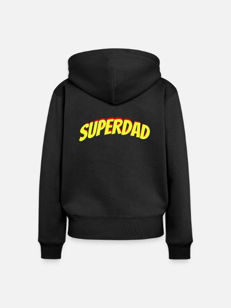 Superdad - Frauen Premium Bio Zip Hoodie - Schwarz