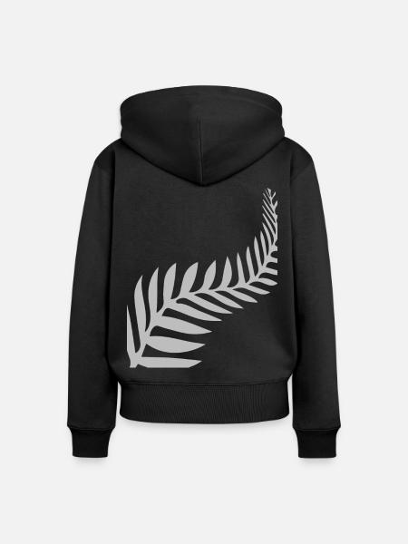 Maori Feder Federn - Frauen Premium Bio Zip Hoodie - Schwarz