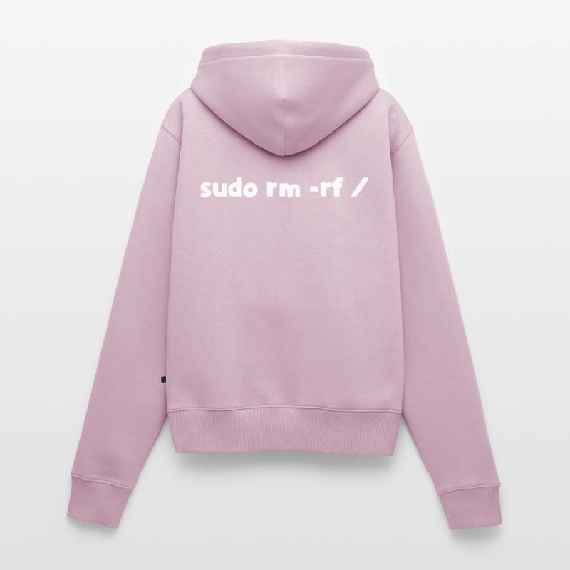 Programmierer Linux sudo rm -rf Frauen Premium Bio Zip Hoodie
