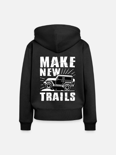 off the road - Frauen Premium Bio Zip Hoodie - Schwarz