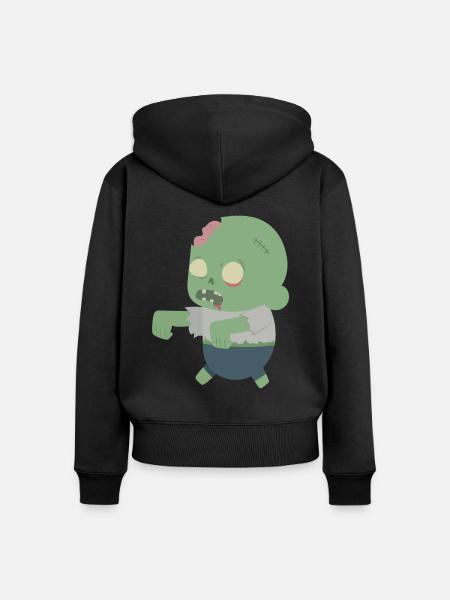 Zombie - Frauen Premium Bio Zip Hoodie - Schwarz