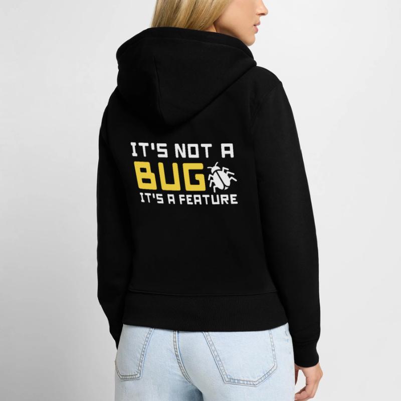 bug feature informatik code programmierer programm Frauen Premium Bio Zip Hoodie