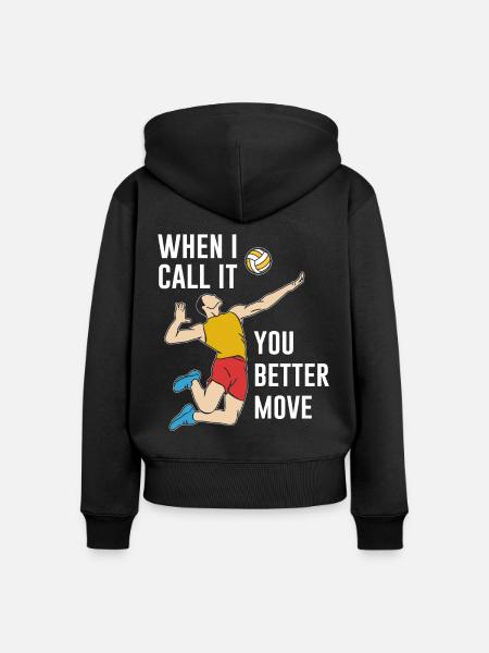 Volleyball Volleyballer - Frauen Premium Bio Zip Hoodie - Schwarz