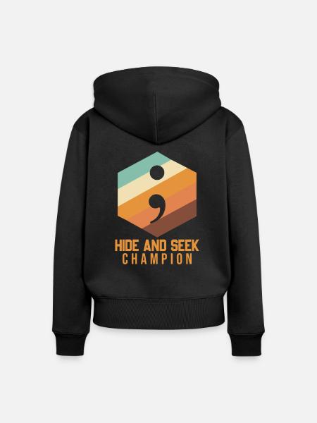 Debugging Champion im Versteckspiel - Frauen Premium Bio Zip Hoodie - Schwarz