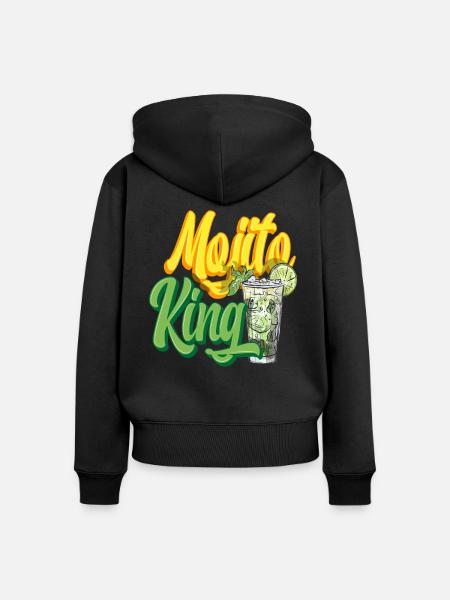 Mojito König - Frauen Premium Bio Zip Hoodie - Schwarz
