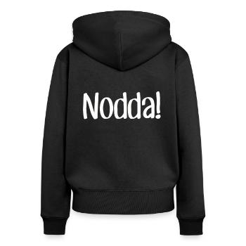 Nodda! Siegerland Siegen Wittgenstein Geschenk - Frauen Premium Bio Zip Hoodie - Schwarz - Hinten - Julia (174cm)