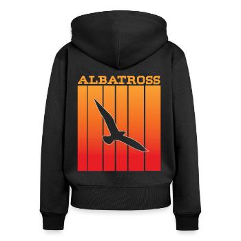 Albatross shadow play in the sunset - Women's Premium Organic Zip Hoodie - black - Back - Julia (174cm)