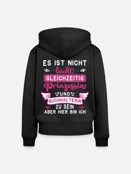 Buchhalter Buchhalter Buchhaltung - Frauen Premium Bio Zip Hoodie - Schwarz