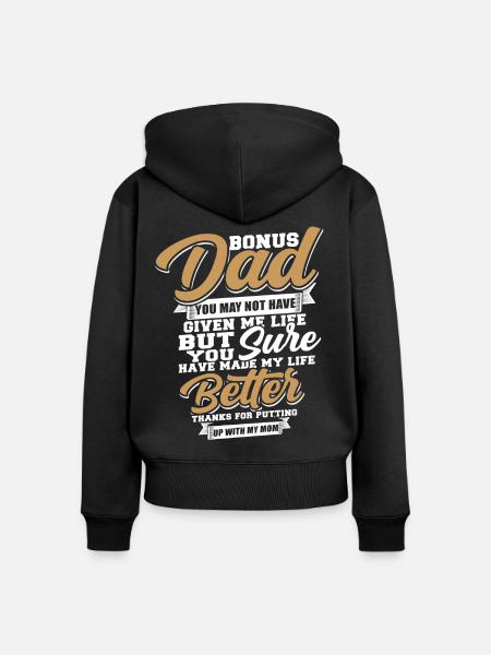 Stiefvater - Frauen Premium Bio Zip Hoodie - Schwarz