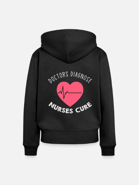 Krankenschwester Krankenschwester Geschenke - Frauen Premium Bio Zip Hoodie - Schwarz