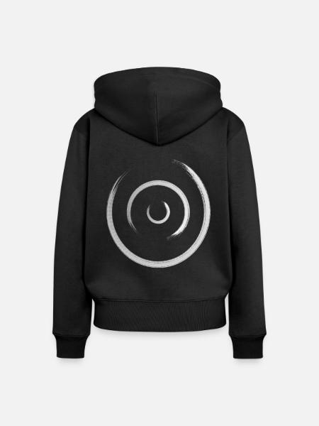 Kreise - Frauen Premium Bio Zip Hoodie - Schwarz