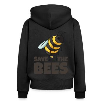 Save The Bees Bee Conservation Plant Ces Save T - Sweat à capuche zippé Premium bio Femme - noir - Dos - Julia (174cm)
