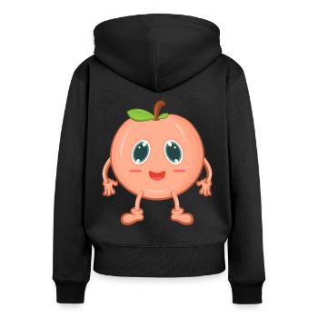 Bande dessinée de pêche - Sweat à capuche zippé Premium bio Femme - noir - Dos - Julia (174cm)