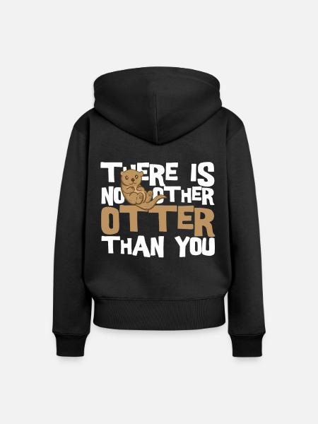 Otter - Frauen Premium Bio Zip Hoodie - Schwarz