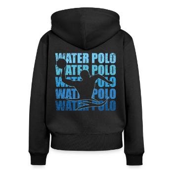 Water polo - Women's Premium Organic Zip Hoodie - black - Back - Julia (174cm)