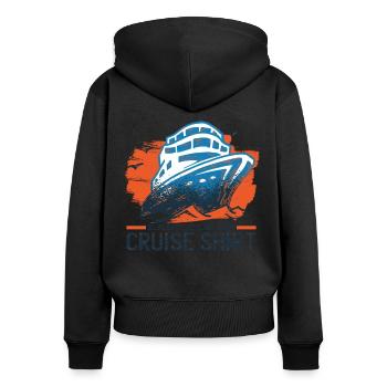 Croisière croisière bateau de croisière - Sweat à capuche zippé Premium bio Femme - noir - Dos - Julia (174cm)
