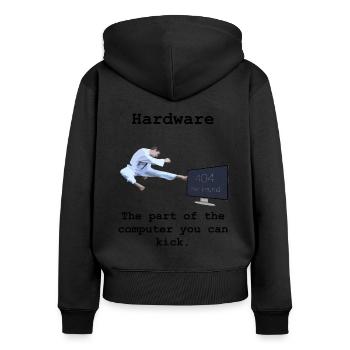 Programmation du matériel informatique - Sweat à capuche zippé Premium bio Femme - noir - Dos - Julia (174cm)