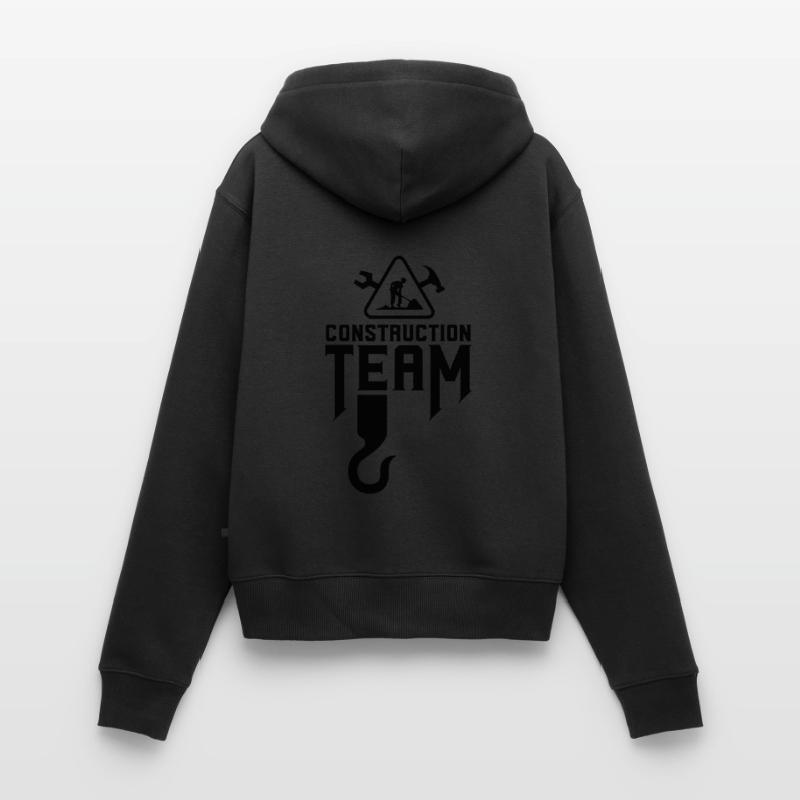 Construction site team construction workers building construction sites Women's Premium Organic Zip Hoodie