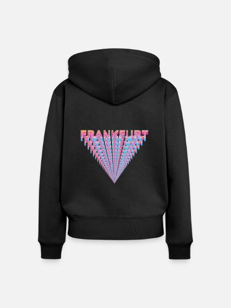 Frankfurt am Main - Frauen Premium Bio Zip Hoodie - Schwarz