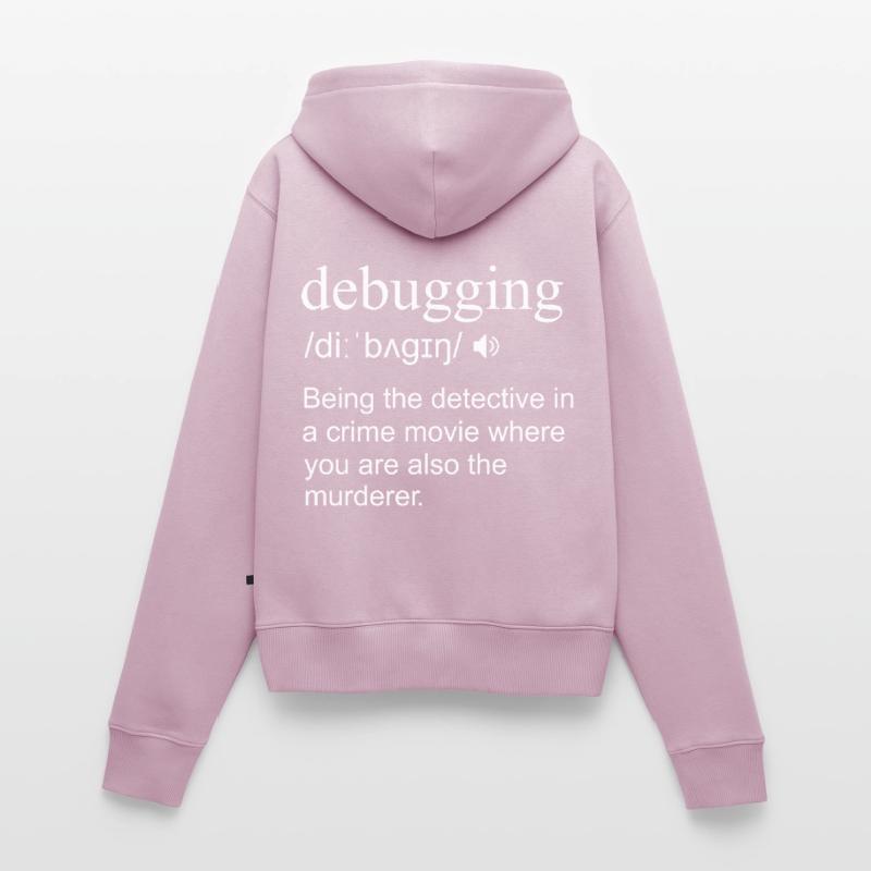 Debugging Definition Computer Phyton Programming Sweat à capuche zippé Premium bio Femme