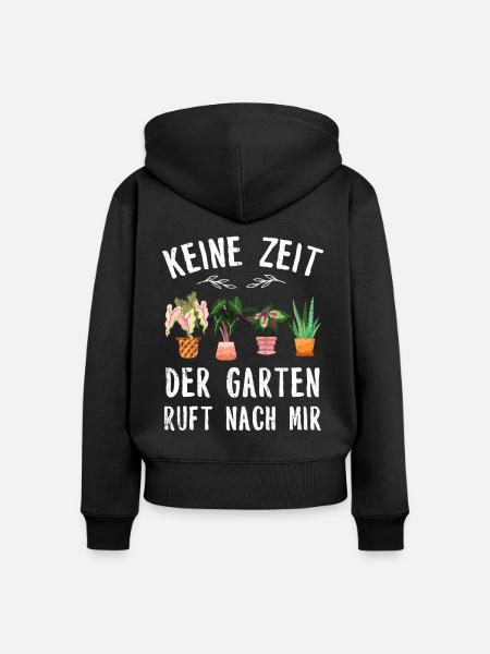 Garten - Frauen Premium Bio Zip Hoodie - Schwarz