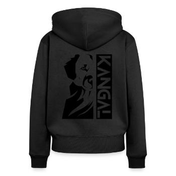 Kangal Anatolischer Hirtenhund Kangals Hund - Frauen Premium Bio Zip Hoodie - Schwarz - Hinten - Julia (174cm)